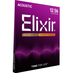 Elixir Nanoweb Acoustic Bronze 11077 Medium Light 12-56